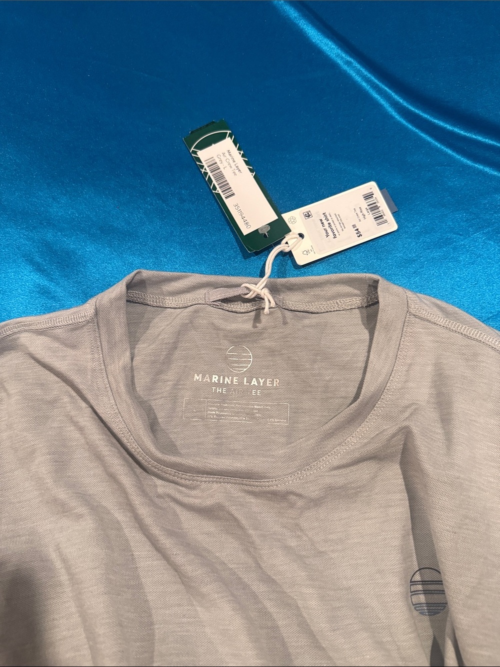 Marine Layer Men’s Short-Sleeve Crew T-Shirt - Light Gray - Picture 4 of 4
